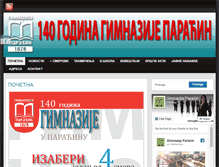 Tablet Screenshot of gimnazija-paracin.edu.rs